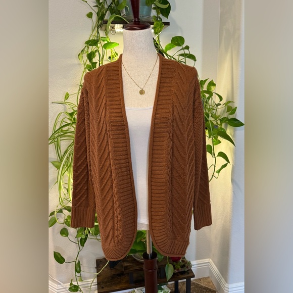 Pink Rose Sweaters - Pink Rose Women's Brown Cardigan